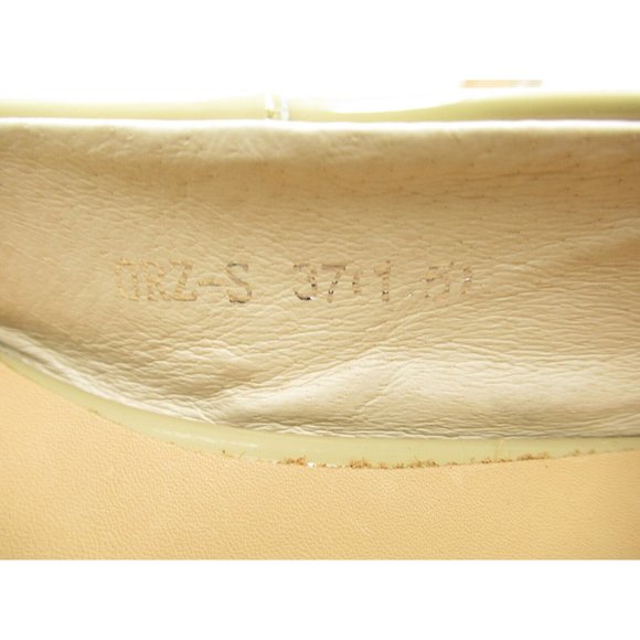 Women's Genuine Patent Leather Flats Low Block Heel Slip On Size 6.5 - Picture 11 of 13